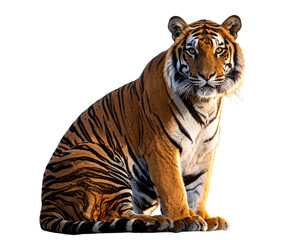 Obraz premium Bengal Tiger Resting Pose Majestic Animal PNG