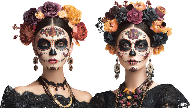 Day of the Dead Beauties in Floral Crowns