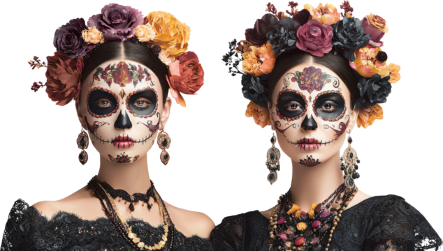 Day of the Dead Beauties in Floral Crowns