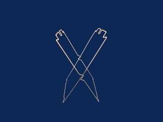 The dark blue background in the image is a white garbage bag hanger decorated with a multi-layered pattern.Silver-white metal used in households and public places, easy and convenient to use.