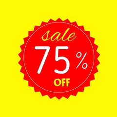 Colorful discount badges with percentages off for retail sales and promotions