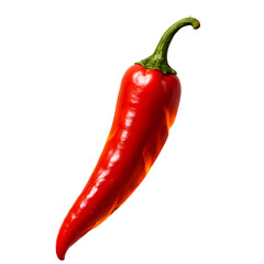 Vibrant Red Chili Pepper Isolated on a Black Backdrop