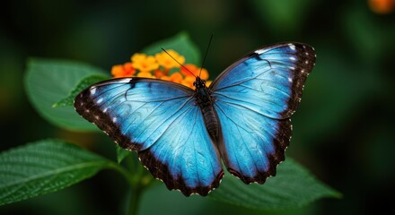 Obraz premium Vibrant butterfly on flower, showcasing intricate wing detail and colors