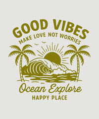 I will design vintage retro illustrations for outdoor t shirts