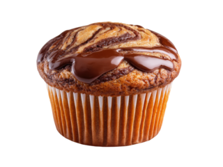 Delicious Chocolate Swirl Muffin with Chocolate Ganache