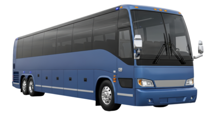 Isolated Tour Bus Transportation Vehicle for Travel, Tourism, Trip, and Vacation Purposes