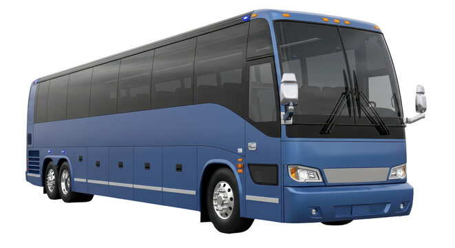 Isolated Tour Bus Transportation Vehicle for Travel, Tourism, Trip, and Vacation Purposes