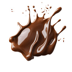 Delicious Melted Chocolate Isolated on Transparent Background for Food Photography and Design Projects