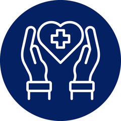 Fototapeta premium Healthcare icon isolated on white background. vector illustration icon for digital nomad