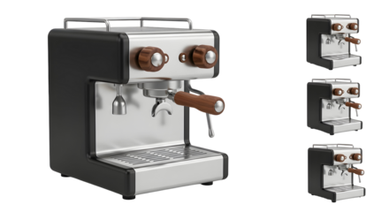 Modern espresso machine, brewing cafe quality coffee