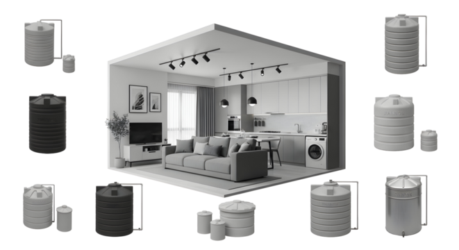 Water storage tanks for modern home solutions