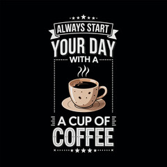 Coffee typography vector t-shirt design print