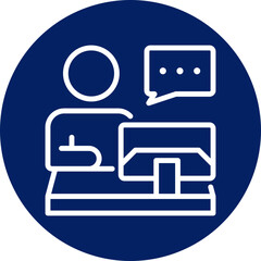 Consulting icon isolated on white background. vector illustration icon for digital nomad