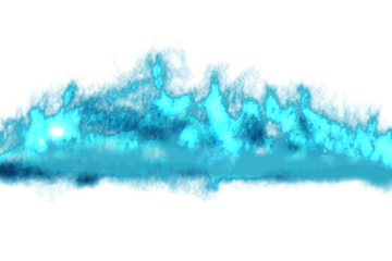 Isolated fire texture with blue flames on transparent background, rendering, PNG