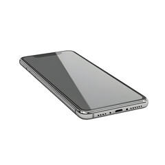 Professional Modern Smartphone Device Isolated on White Background