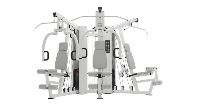 Professional multi-station gym machine for home or studio