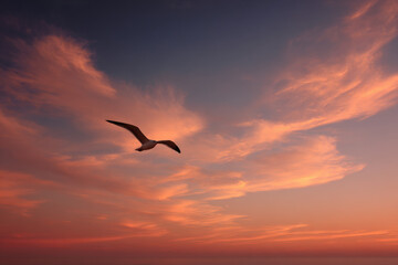 Naklejka premium breathtaking summer sunrise illuminates sky with ultrabright colors creating perfect backdrop