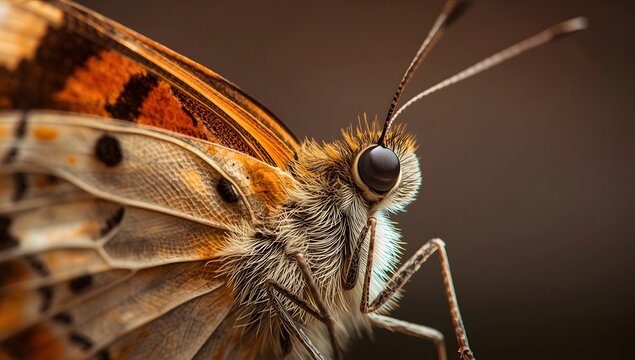 butterfly on a black background - Powered by Adobe