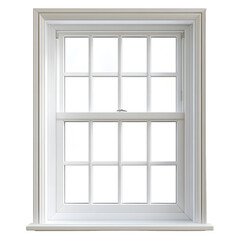 Obraz premium Modern White Double-Hung Window Frame Design Element for Interior Decoration