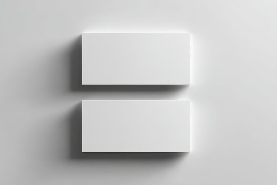 Two Rectangle Shaped White Business Cards Mocku