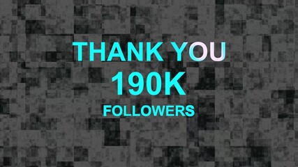 Thank you, 190.k or seventy-three thousand followers celebration design, Social Network friends, followers celebration background