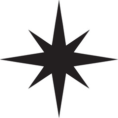 Obraz premium Silhouette vector of retro starburst, ideal for vintage, decoration, and design project elements.