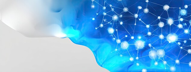 Abstract digital network connections background, futuristic technology design.