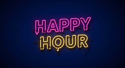 Neon 'Happy Hour' Sign