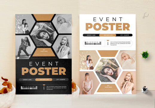 Clean Event Poster Design, Partyor Fashion Event Promotion