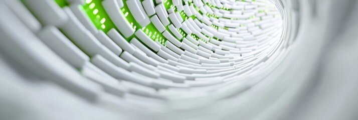 Conceptual scene of digital survey results interface floating in seamless tunnel with glowing checkmarks and gentle perspective depth. Survey research answer checklist