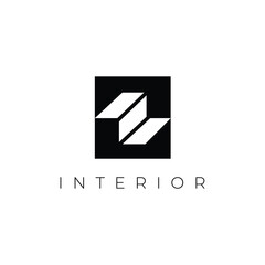 Fototapeta premium interior modern logo flat design vector
