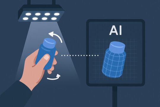 AI image processing industry production helps analyze and optimize manufacturing by scanning and modeling objects for better efficiency