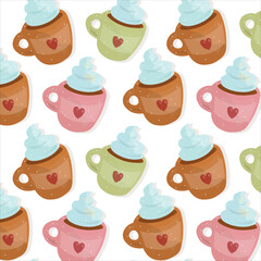cake, cupcake, vector, food, birthday, pattern, dessert, sweet, seamless, chocolate, muffin, illustration, cream, bakery, cup, set, candy, cartoon, cute, cherry, heart, icon, pink, delicious, design