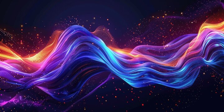 abstract background with blue and purple colors, dark background, gradient, modern design, vector illustration, flat style,