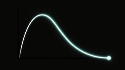 A minimalist graph illustrating the concept of a drug's half-life, showing concentration decay over time.