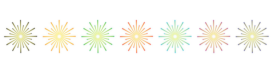 Obraz premium colorful fireworks vector