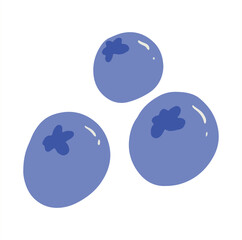 fresh blueberry vector illustration
