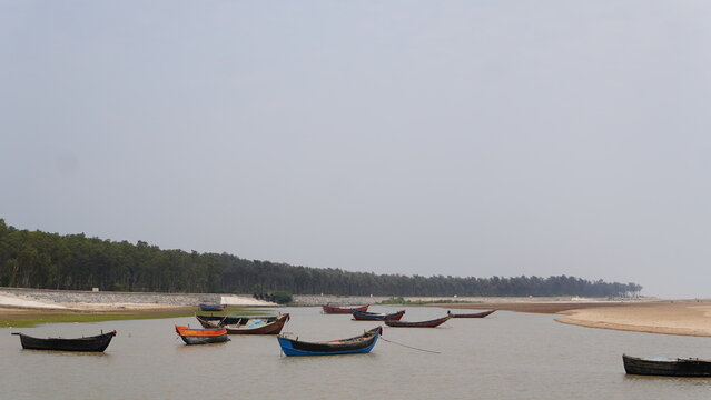 boat on the river. Shankarpur, Digha. 