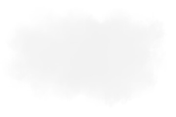 A wispy white cloud of smoke or powder erupting and expanding outwards isolated on transparent background