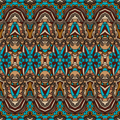 Abstract geometric doodle shapes seamless pattern ornamental. Textile ethnic vintage print vector ethnic hand drawn
