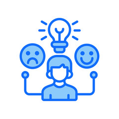 Personality blue color icon