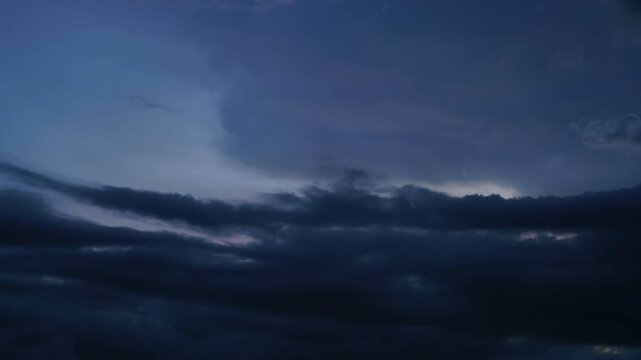 Time-lapse of sunset and sunrise, with clouds gathering before the rain, clouds after bad weather, heavy rain before a storm, and a loop of thunderstorms. Typhoon Sky, tornado cloud.
