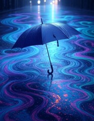 umbrella against an abstract background