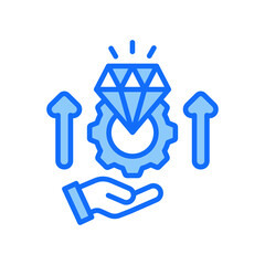 Value Creation blue color icon