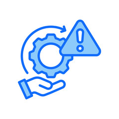 Risk Management blue color icon