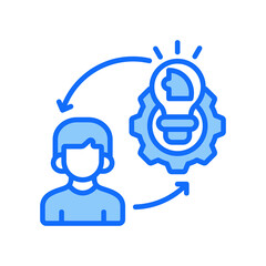 Implement Solution blue color icon