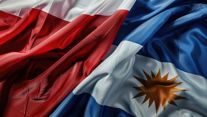 Close up of the flags waving in the wind, showing European and cockpit flags together with Belgian flags.