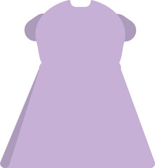 vector illustration of a pink dress
