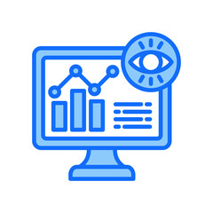 Application Monitoring blue color icon