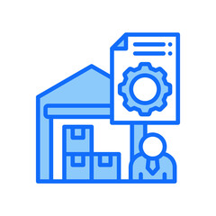 Inventory Management blue color icon